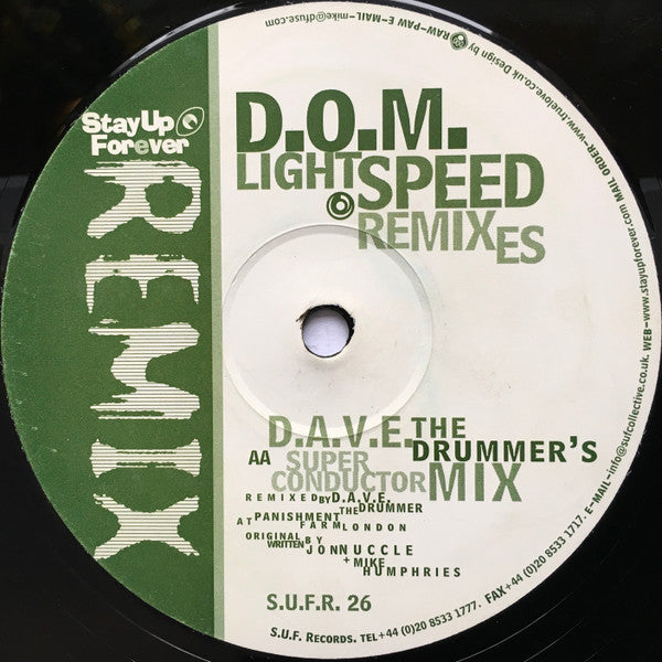 D.O.M. - Lightspeed - Remixes (12")