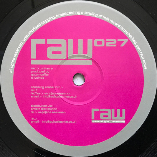 Guy McAffer & Lusinda - RAW 027 (12")