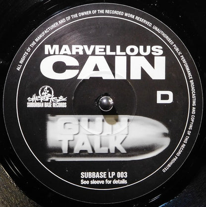 Marvellous Cain - Gun Talk - Suburban Base Records (2x12", Album)