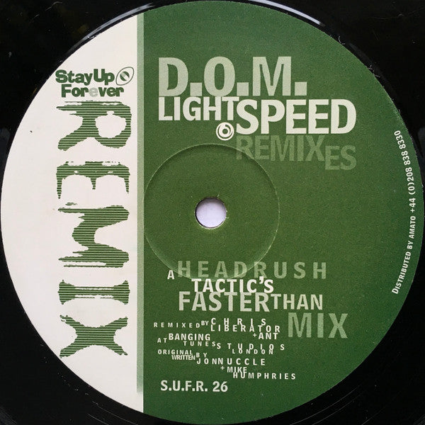 D.O.M. - Lightspeed - Remixes (12")