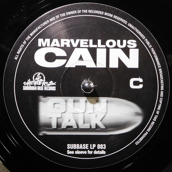 Marvellous Cain - Gun Talk - Suburban Base Records (2x12", Album)