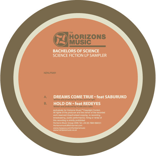 Bachelors Of Science - Science Fiction LP Sampler - Horizons Music (12")