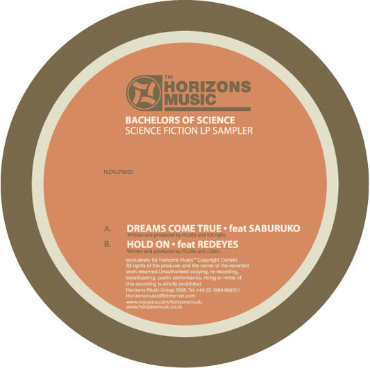 Bachelors Of Science - Science Fiction LP Sampler - Horizons Music (12")