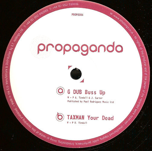 Generation Dub - Buss Up / Your Dead - Propaganda Recordings (12")