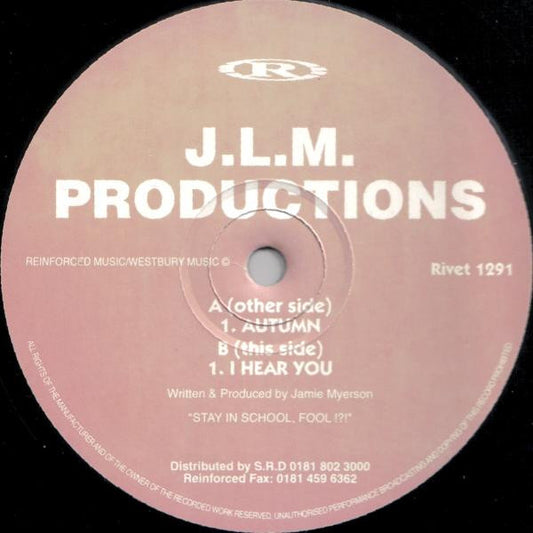 JLM Productions - Autumn / I Hear You - Reinforced Records (12")