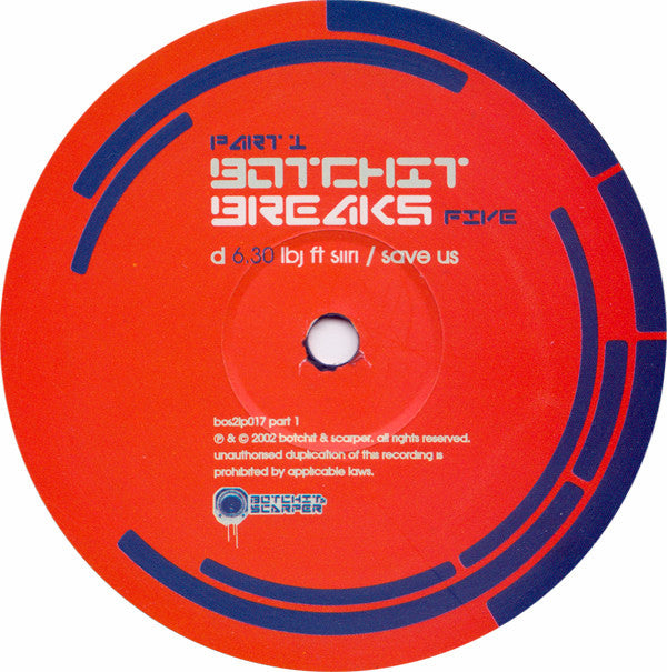 Various - Botchit Breaks 5 (Part 1) (12", Compilation)