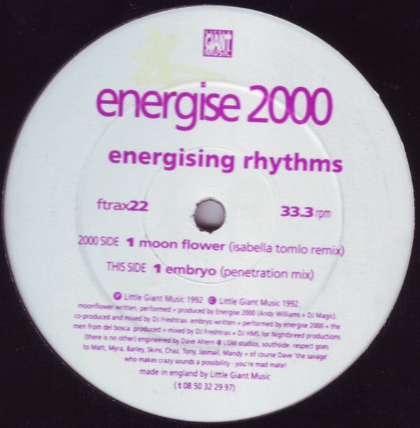 Energise 2000 - Energising Rhythms - Little Giant Music (12")