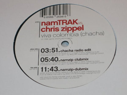 NamTRAK vs. Chris Zippel - Viva Colombia (Chacha) (12")