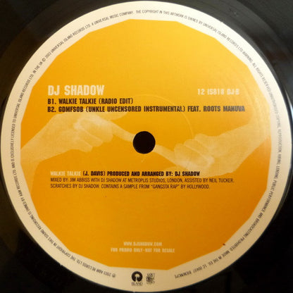 DJ Shadow - GDMFSOB / Walkie Talkie (12")