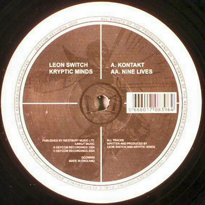 Kryptic Minds & Leon Switch - Kontakt / Nine Lives - Defcom Records (12")
