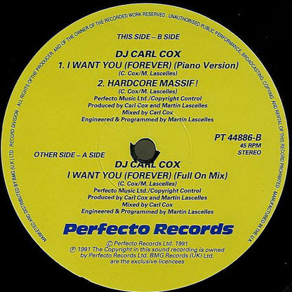 Carl Cox - I Want You (Forever) - Perfecto (12")