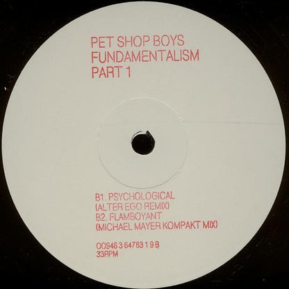 Pet Shop Boys - Fundamentalism (Part 1) (12", Promo)