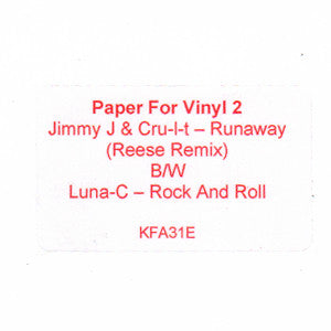 Jimmy J & Cru-L-T - Paper For Vinyl 2 - Kniteforce Again (12", Single Sided, Limited Edition)