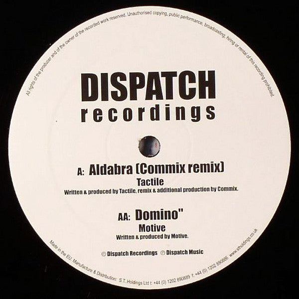 Tactile - Aldabra (Commix Remix) / Domino - Dispatch Recordings (12")