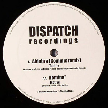 Tactile - Aldabra (Commix Remix) / Domino - Dispatch Recordings (12")