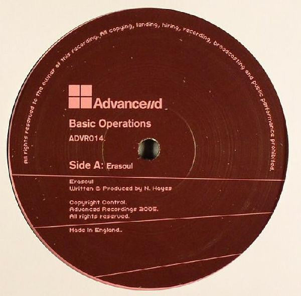 Basic Operations - Erasoul / Caulker Sunrise - Advance//d Recordings (12")