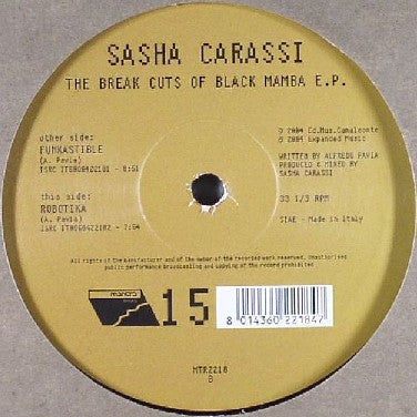 Sasha Carassi - The Break Cuts Of Black Mamba E.P. (12")