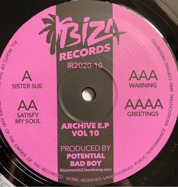 Potential Bad Boy - Archive E.P Vol 10 - Ibiza Records (12", EP)