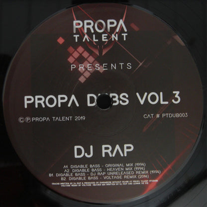 DJ Rap - Propa Dubs Vol 3 - Propa Talent (12")