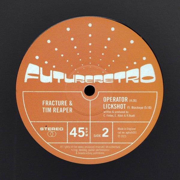 Fracture & Tim Reaper - APHAFR001 - Future Retro / Astrophonica (12")