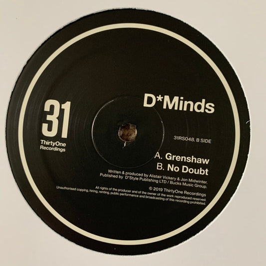 Distorted Minds - Grenshaw / No Doubt - 31 Records (12")