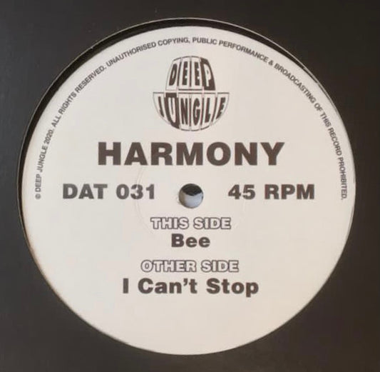 DJ Harmony - I Cant Stop / Bee (12")