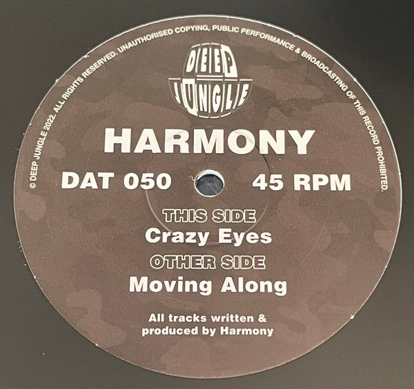 DJ Harmony - Moving Along / Crazy Eyes  (12", 45 RPM)