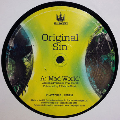 Original Sin - Mad World EP - Playaz Recordings (12")