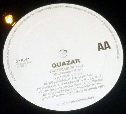 Quazar - The Spring EP (12", EP, Wit)