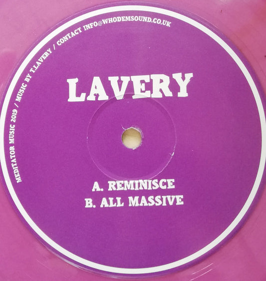 Lavery - Reminisce / All Massive - Meditator Music (12", Purple)