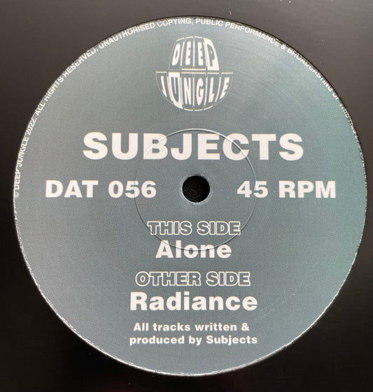 Subjects (5) - Radiance / Alone - Deep Jungle (12")