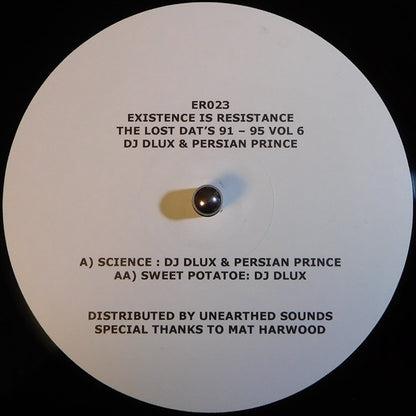 DJ D Lux - Lost Dats 91 - 95 Vol 6 - Existence Is Resistance (12")