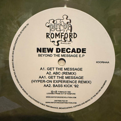 New Decade - Beyond The Message E.P - Out Of Romford Records (2x12" Marbled)