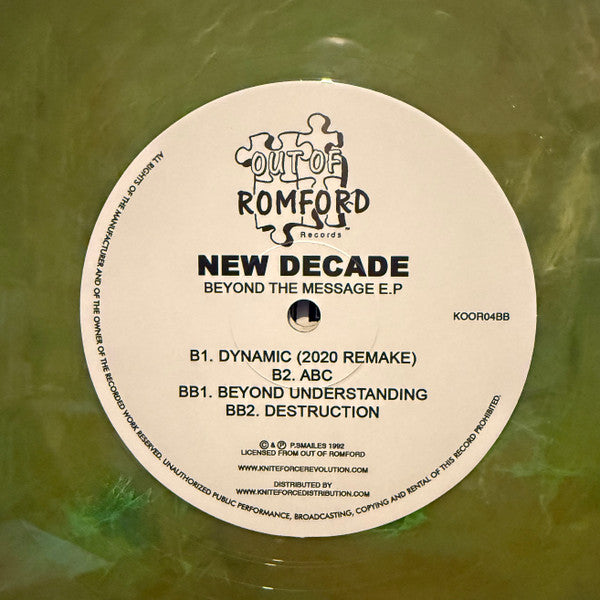 New Decade - Beyond The Message E.P - Out Of Romford Records (2x12" Marbled)
