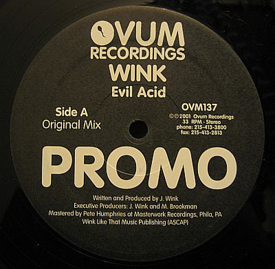 Josh Wink - Evil Acid - Ovum Recordings (12")