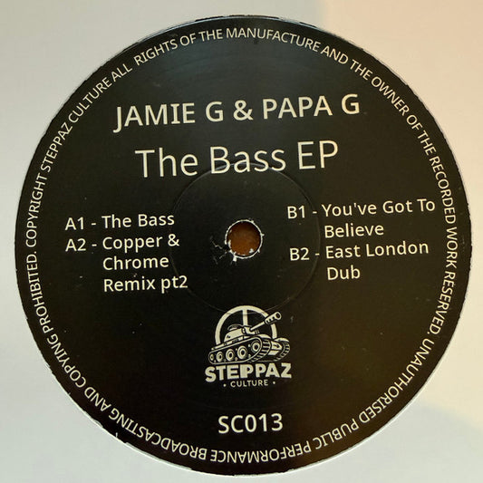 Jamie G & Papa Gee - The Bass EP - Steppaz Culture (12")