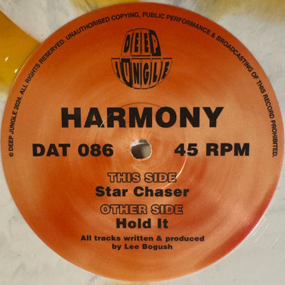 DJ Harmony - Hold It / Star Chaser - Deep Jungle (12", Special Edition, White & Orange)
