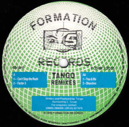 Tango - The Impact E.P. (Tango Remixes) - Formation Records (12")