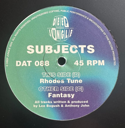 Subjects - Mash Up / Spaced Out / Fantasy / Rhodes Tune - Deep Jungle (2x12")