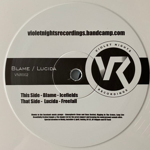 Blame - Icefields / Freefall (12", White Vinyl)