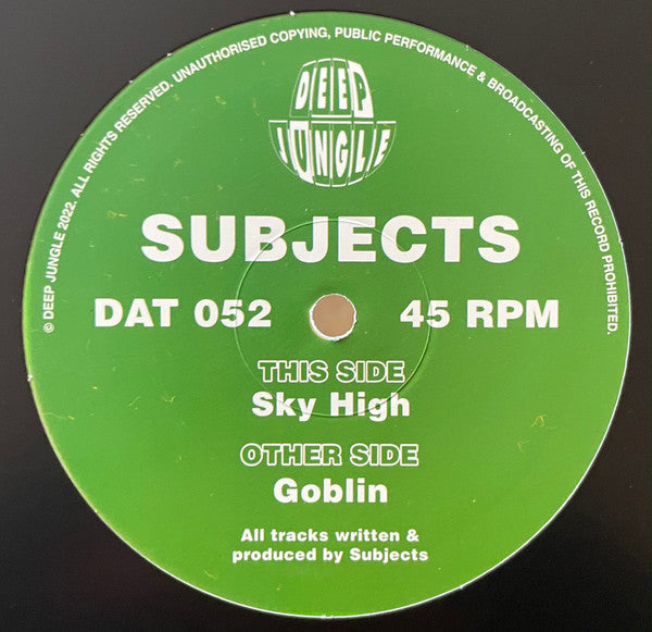 Subjects - Goblin / Sky High - Deep Jungle (12")