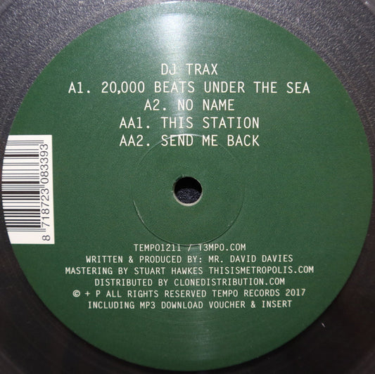 DJ Trax - 20 000 Beats Under The Sea - Tempo Records (12", Clear)