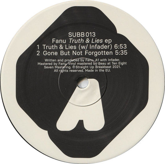 Fanu - Truth & Lies EP - Straight Up Breakbeat (12")