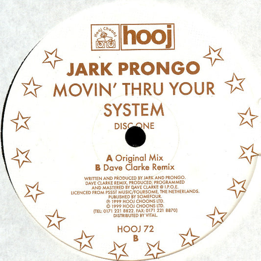 Jark Prongo - Movin' Thru Your System (12")