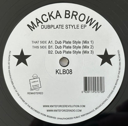 Macka Brown - Dub Plate Style EP (12")