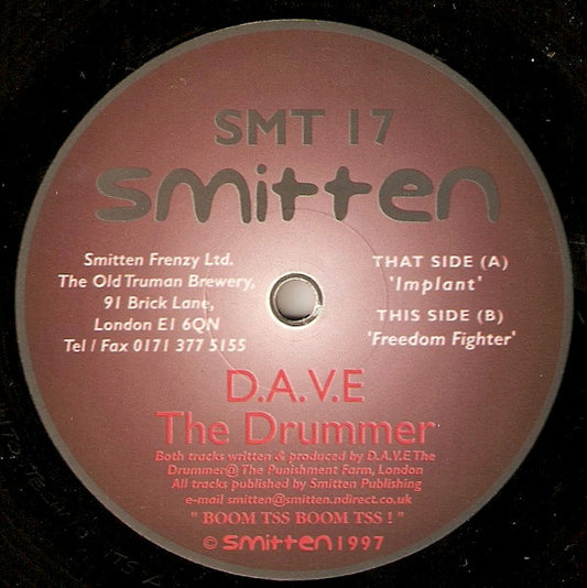 D.A.V.E. The Drummer - Implant / Freedom Fighter (12")