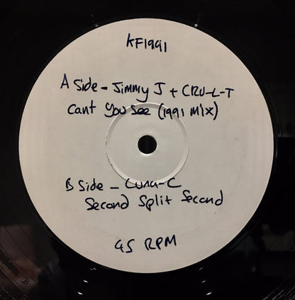 Jimmy J & Cru-L-T - Can't You See (1991 Mix) / Second Split Second - Kniteforce Records (12")