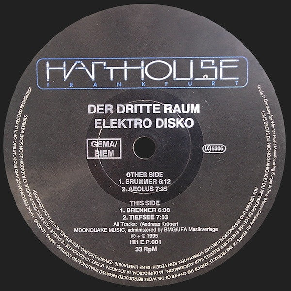 Der Dritte Raum - Elektro Disko (12")