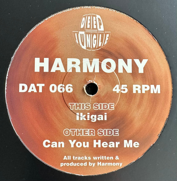 DJ Harmony - Can You Hear Me / Ikigai  (12")