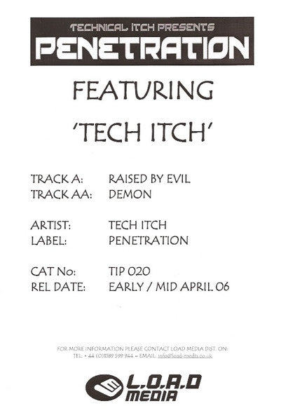 Technical Itch - Raised By Evil / Demon - Penetration Records (12")
